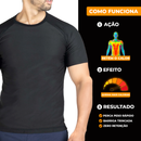 Camiseta masculina Efeito Sauna Manga Curta + Kit Elastico + Combo Barriga zero