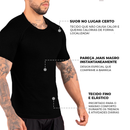 Camiseta masculina Efeito Sauna Manga Curta + Kit Elastico + Combo Barriga zero