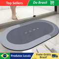 Tapete Oval Absorvente de Banheiro