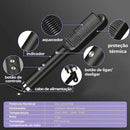 Mini escova pente alisadora de Cabelo