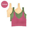 3 Peças de Sutiã esportivo feminino