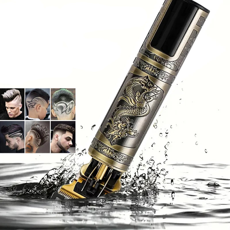 Máquina de Cortar Cabelo e Barba T9 USB LED