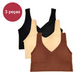 3 Peças de Sutiã esportivo feminino