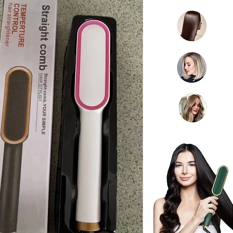 Mini escova pente alisadora de Cabelo.