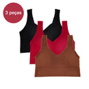 3 Peças de Sutiã esportivo feminino