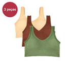 3 Peças de Sutiã esportivo feminino