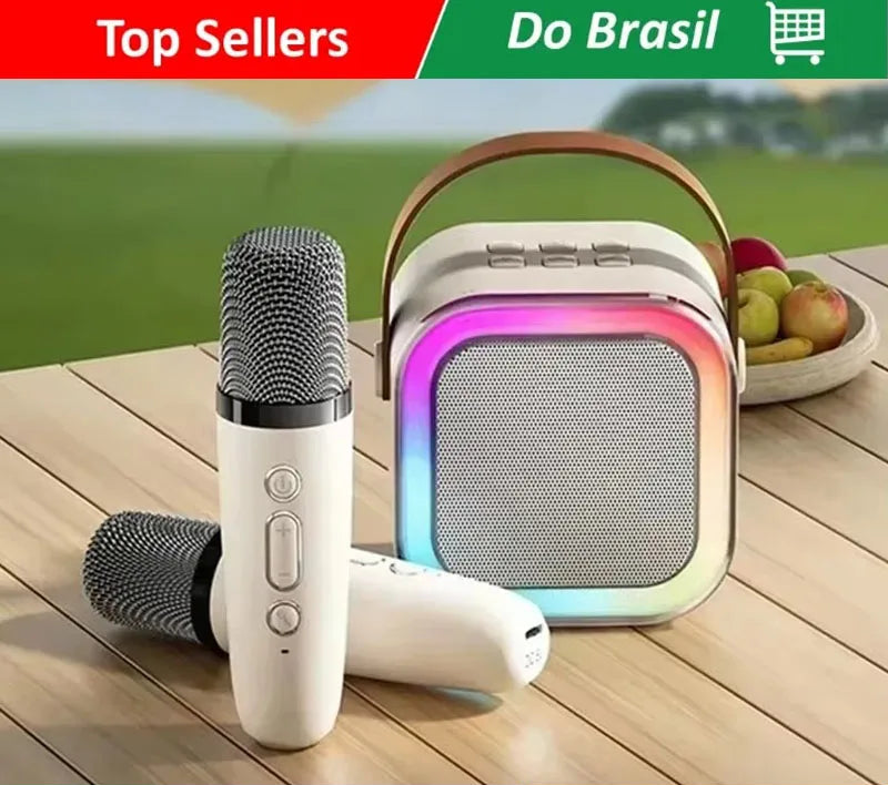 Microfone + Caixa de som Bluetooth