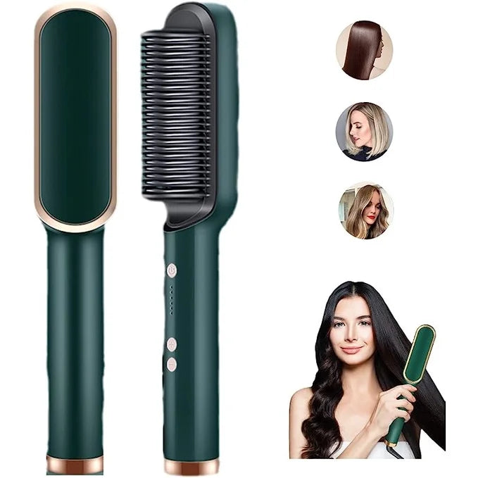 Mini escova pente alisadora de Cabelo.