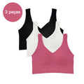 3 Peças de Sutiã esportivo feminino