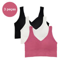 3 Peças de Sutiã esportivo feminino
