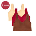 3 Peças de Sutiã esportivo feminino