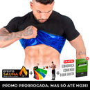 Camiseta masculina Efeito Sauna Manga Curta + Kit Elastico + Combo Barriga zero